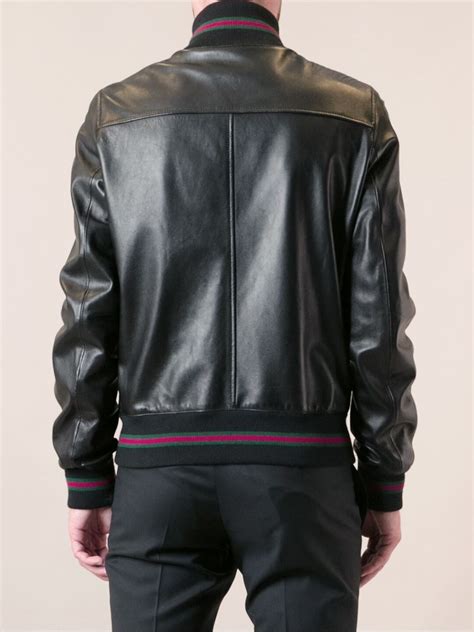 gucci black poplin bomber jacket|Gucci men's denim trucker jacket.